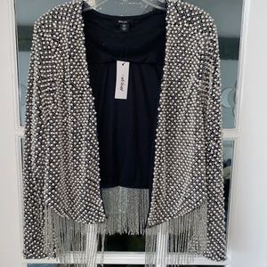 Beaded embellished friended jacket